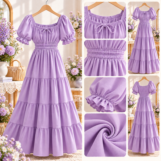 Maxi Dress สีม่วง