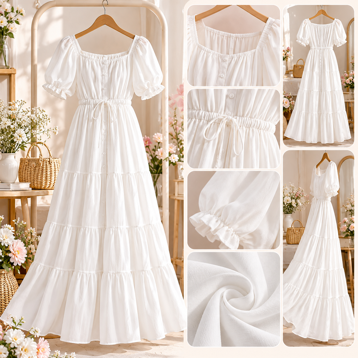 Maxi Dress สีขาว