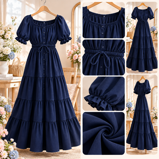 Maxi Dress สีกรมท่า